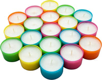 Stonebriar 48 Pack Multicolor Unscented 6 to 7 Hour Long Burning Tea Light Candles (WS)