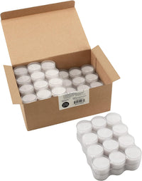 Stonebriar 96 Count White Unscented Smokeless Long Burning Clear Cup Tea Light Candles with 6 to 7 Hour Burn Time