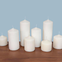 Stonebriar Unscented White Tall Pillar Candles, 80 Hour Burning Candle Pillars, Perfect for Decor, Weddings, Emergencies 3" X 8", 6 count