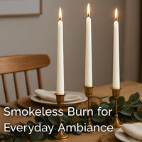 Stonebriar Tall 10" White Unscented 4 Pack Taper Candles (WS)