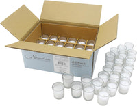 Stonebriar 12 Hour Long Burning Unscented Wax Filled Votive Holders, 12 Pack, White (WS)