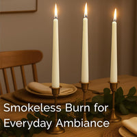 Stonebriar Tall 10" Ivory Unscented 4 Pack Taper Candles
