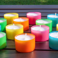 Stonebriar 48 Pack Multicolor Unscented 6 to 7 Hour Long Burning Tea Light Candles (WS)