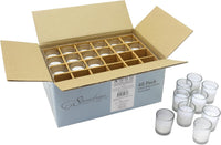 Stonebriar 12 Hour Long Burning Unscented Wax Filled Votive Holders, 24 Pack, White (WS)