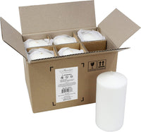 Stonebriar Unscented White Tall Pillar Candles, 65 Hour Burning Candle Pillars, Perfect for Decor, Weddings, Emergencies 3" X 6", 6 count