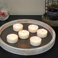 Stonebriar 20 Count Unscented Mega Oversized Clear Cup White Tea Light Candles with 9 Hour Burn Time