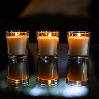 Stonebriar 48 Pack Unscented Long Burning Clear Glass Ivory Wax Filled Votive Candles (WS)