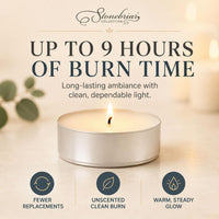 Up to 9 hours of clean, long-lasting burn time