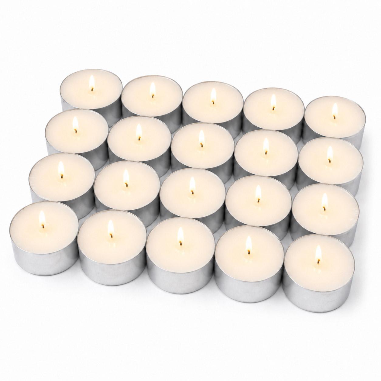Stonebriar 9-hour oversized tealight candles, aluminum cup, 40 pack