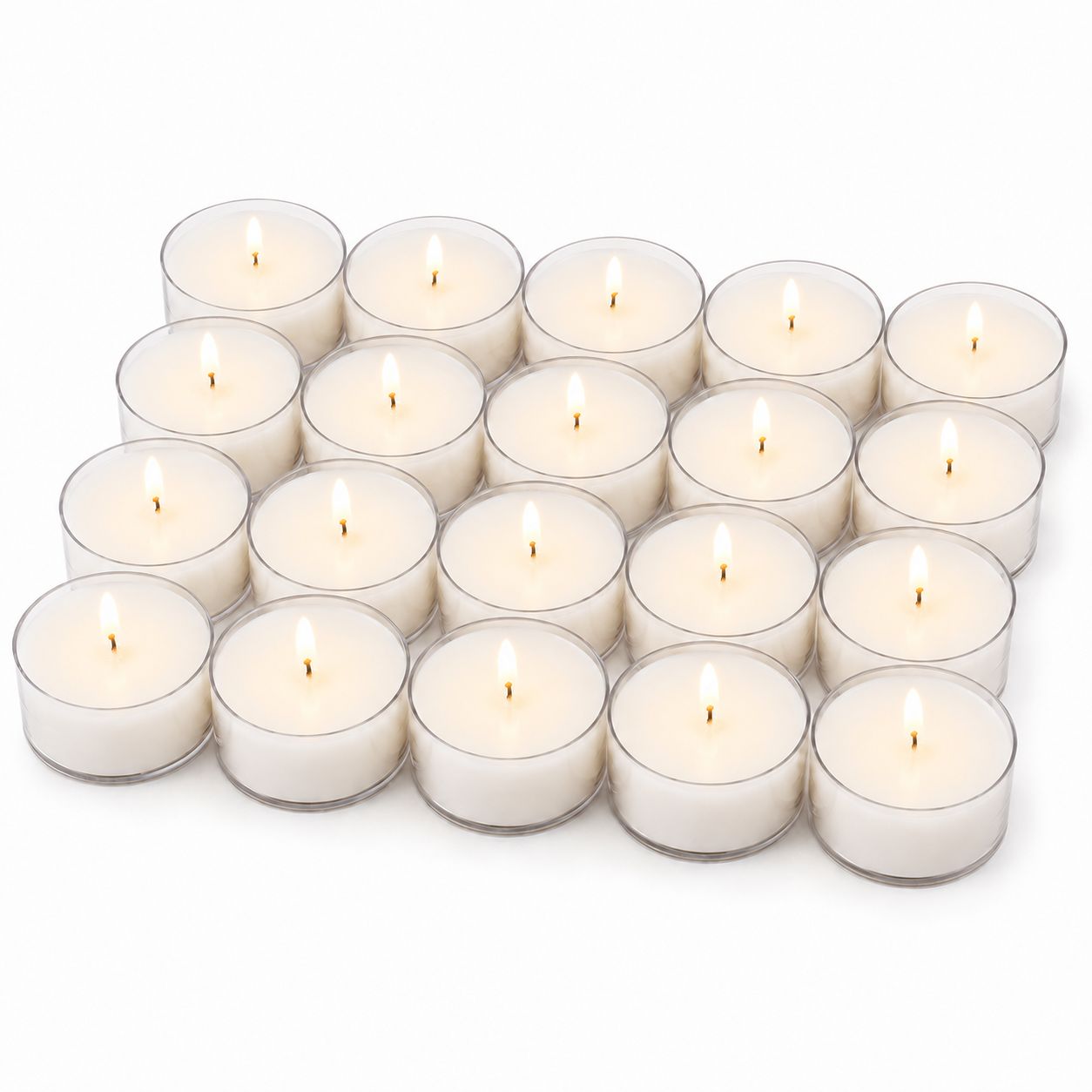 Stonebriar 9-hour oversized tealight candles, clear cup, 40 pack