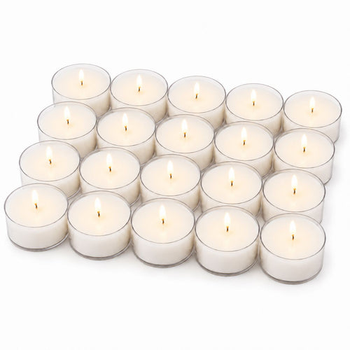 Stonebriar 9-hour oversized tealight candles, clear cup, 20 pack
