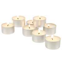 Long Burning 8 Hour Unscented Tea Light Candles, White, 200 Pack (WS)