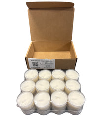 Stonebriar Bulk 24 Pack Unscented Smokeless Long Burning Clear Cup Tea Light Candles with 6 to 7 Hour Extended Burn Time