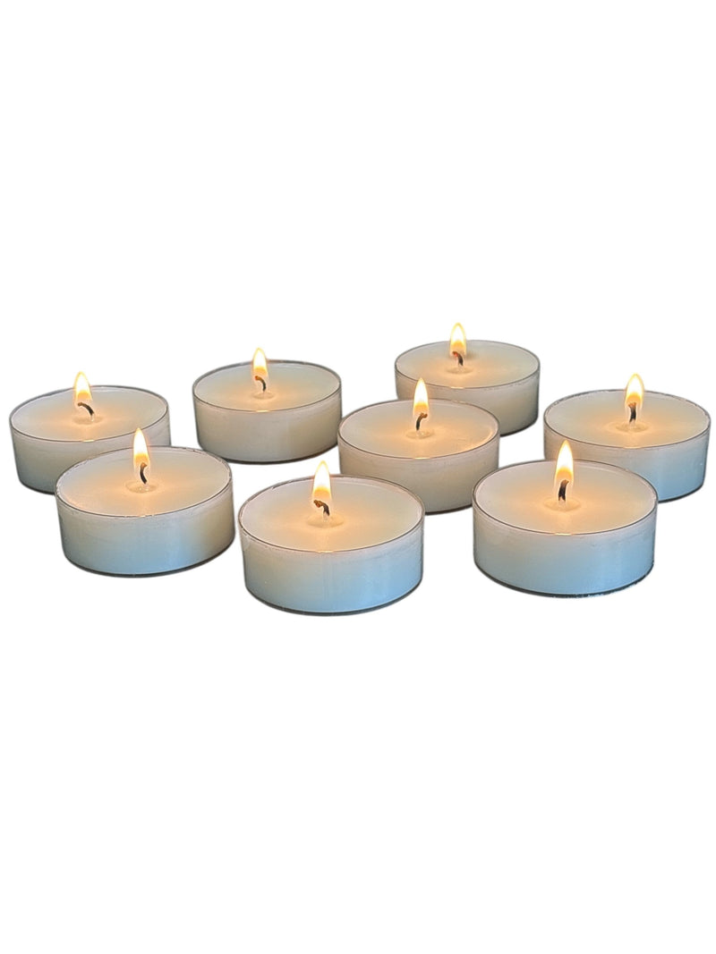 Stonebriar 40 Pack Unscented Mega Oversized Clear Cup Tea Light Candles with 9 Hour Extended Burn Time