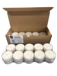 Stonebriar 40 Pack Unscented Mega Oversized Clear Cup Tea Light Candles with 9 Hour Extended Burn Time