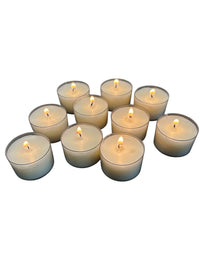 Stonebriar Bulk 24 Pack Unscented Smokeless Long Burning Clear Cup Tea Light Candles with 6 to 7 Hour Extended Burn Time