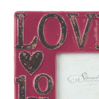 4x4 Worn Marsala Ceramic LOVE Frame (WS)