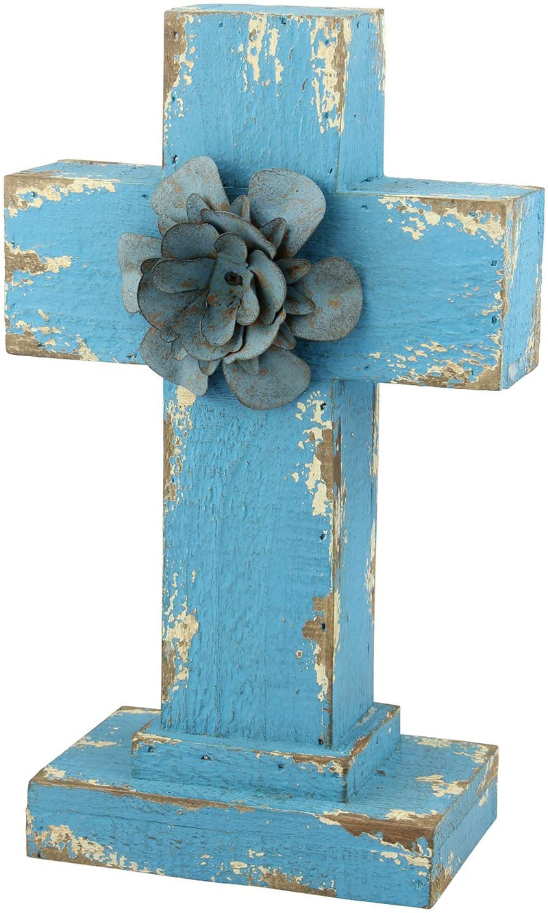 Weathered Wood Cross Pedestal (WS)