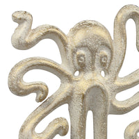 Stonebriar Decorative Cast Iron Octopus Double Wall Hook