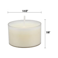 Stonebriar 192-pack unscented clear-cup tea light candles, 8-hour burn time