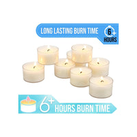 Stonebriar 24-pack unscented clear-cup tea light candles, 6 to 7 hour burn time