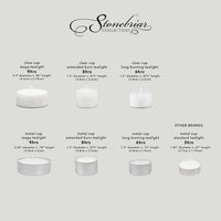 Stonebriar 24-pack unscented clear-cup tea light candles, 6 to 7 hour burn time
