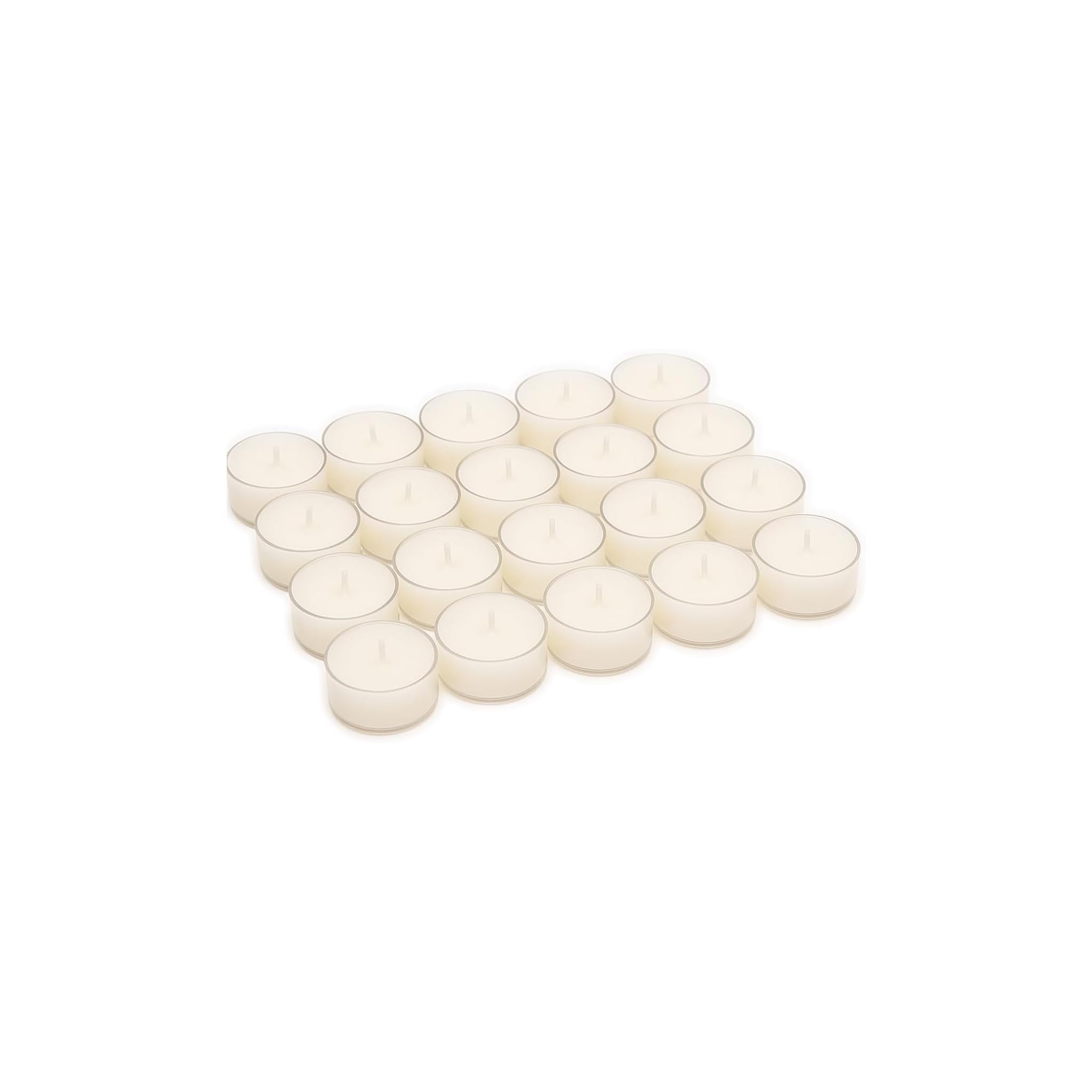 Stonebriar 24-pack unscented clear-cup tea light candles, 8-hour burn time