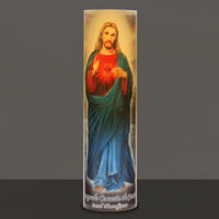 Stonebriar Jesus flameless LED devotional prayer candle with automatic timer