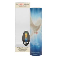 Stonebriar flameless LED religious devotional candle with automatic timer