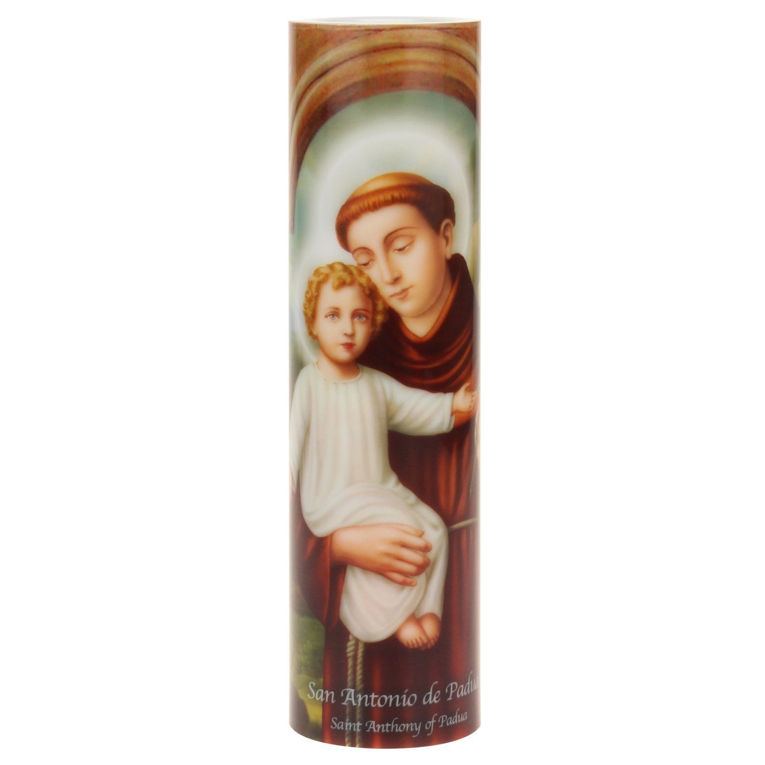 Stonebriar flameless LED religious devotional candle with automatic timer