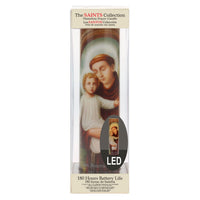 Stonebriar flameless LED religious devotional candle with automatic timer