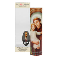 Stonebriar flameless LED religious devotional candle with automatic timer