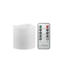 Stonebriar 6-pack white flameless LED pillar candles, 3 by 3 inch, with remote and timer