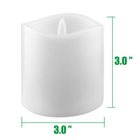 Stonebriar 6-pack white flameless LED pillar candles, 3 by 3 inch, with remote and timer