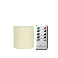 Stonebriar 6-pack ivory flameless LED pillar candles, 3 by 3 inch, with remote and timer