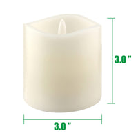 Stonebriar 6-pack ivory flameless LED pillar candles, 3 by 3 inch, with remote and timer