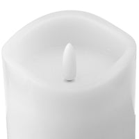 Stonebriar 6-pack white flameless LED pillar candles, 3 by 4 inch, with remote and timer