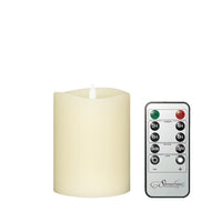 Stonebriar 6-pack ivory flameless LED pillar candles, 3 by 4 inch, with remote and timer