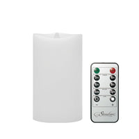 Stonebriar 6-pack white flameless LED pillar candles, 3 by 6 inch, with remote and timer