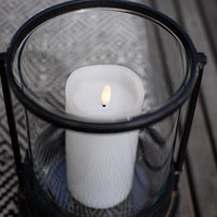 Stonebriar 6-pack white flameless LED pillar candles, 3 by 6 inch, with remote and timer