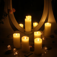 Stonebriar 6-pack ivory flameless LED pillar candles, 3 by 6 inch, with remote and timer