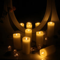 Stonebriar 6-pack ivory flameless LED pillar candles, 3 by 6 inch, with remote and timer