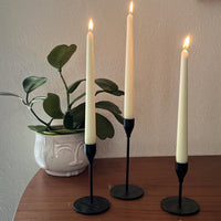 Stonebriar Unscented Taper Candles, 7 Hour Burn Time, Pack of 4, Ivory, 10'