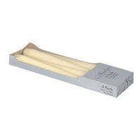 Stonebriar Unscented Taper Candles, 7 Hour Burn Time, Pack of 4, Ivory, 10'
