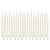 Stonebriar Unscented Taper Candles, 7 Hour Burn Time, Pack of 30, White, 10'