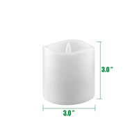 Stonebriar 3-pack white flameless LED pillar candles, 3 by 3 inch, with remote and timer