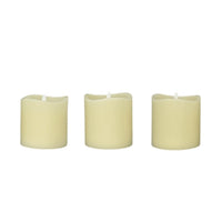 Stonebriar 3-pack ivory flameless LED pillar candles, 3 by 3 inch, with remote and timer