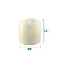 Stonebriar 3-pack ivory flameless LED pillar candles, 3 by 3 inch, with remote and timer
