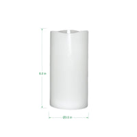 Stonebriar 3-pack white flameless LED pillar candles, 3 by 6 inch, with remote and timer