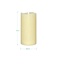 Stonebriar 3-pack ivory flameless LED pillar candles, 3 by 6 inch, with remote and timer